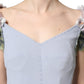 Dolce & Gabbana Light Blue Hydrangea Embellished Cap Sleeve Dress