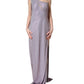 Dolce & Gabbana Purple Crystal OneShoulder EveningGown Dress