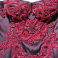 Dolce & Gabbana Purple Silk Crystal Strapless Floor Length Gown Dress