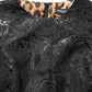 Dolce & Gabbana Black Floral Jacquard Flared A-line Dress
