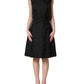 Dolce & Gabbana Black Floral Jacquard Sleeveless A-line Dress