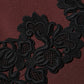 Dolce & Gabbana Maroon Lace Sleeveless Knee Length Dress
