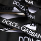 Dolce & Gabbana Black Logo Tape Cut Out Skinny High Waist Pants