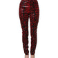 Dolce & Gabbana Red Leopard Skinny High Waist Denim Jeans