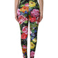 Dolce & Gabbana Multicolor Floral Stretch Jersey Leggings Pants