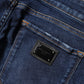 Dolce & Gabbana Blue Distressed Skinny Cotton Denim Jeans