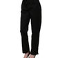 Dolce & Gabbana Black Tapered Leg Dress Cotton Trousers Pants
