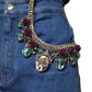 Dolce & Gabbana Blue Cotton Embellished BermudaDenim Shorts