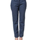 Dolce & Gabbana Blue Polka Dotted Slim Fit Capri Denim Jeans