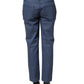 Dolce & Gabbana Blue Polka Dotted Slim Fit Capri Denim Jeans