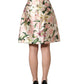 Dolce & Gabbana Pink Lilium High Waist Knee Length Skirt