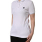 Dolce & Gabbana White Crown Cotton Short Sleeves Polo Top