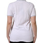 Dolce & Gabbana White Crown Cotton Short Sleeves Polo Top
