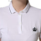 Dolce & Gabbana White Crown Cotton Short Sleeves Polo Top