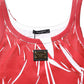 Dolce & Gabbana Red White Abstract Cotton Sleeveless Tank Top