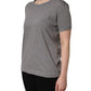 Dolce & Gabbana Grey Cotton Short Sleeves Crew Neck T-shirt