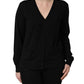 Dolce & Gabbana Black Wool Knit Button Cardigan Sweater