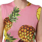 Dolce & Gabbana Pink Pineapple Roundneck Sleeveless Tank Top
