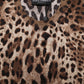 Dolce & Gabbana Brown Leopard Crew Neck Sleeveless Tank Top