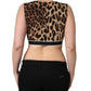 Dolce & Gabbana Brown Leopard Print Cropped Silk Tank Top