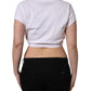 Dolce & Gabbana White Logo Embroidered TieWaist Cropped Top