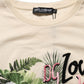 Dolce & Gabbana Beige Jungle Print Cotton Round Neck T-Shirt