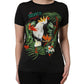 Dolce & Gabbana Black Tropical Print Cotton Round Neck T-Shirt