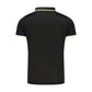 Lotto Black Polyester Men's Polo Shirt