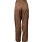 Cavalli Class Brown High Waist Flared Trouser Pants