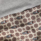 Dolce & Gabbana Gray Cotton V-neck Owl Silk Scarf Top T-shirt