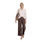 Street One Brown Cotton Casual Pants