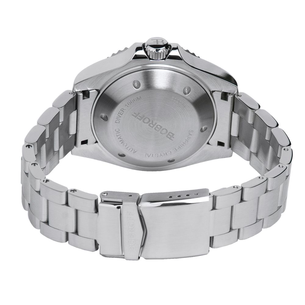 Bobroff Silver Stainless Steel Sport Watch