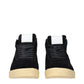 Jil Sander Black Leather High Top Sneakers