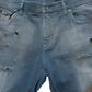 Dolce & Gabbana Blue Distressed Mid Waist Skinny Denim Jeans