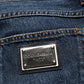 Dolce & Gabbana Dark Blue Washed MidWaist Straight Denim Jeans