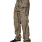 Dolce & Gabbana Beige Bleached Deconstructed Men Denim Jeans