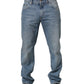 Dolce & Gabbana Light Blue Washed MidWaist Classic Denim Jeans