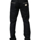 Dolce & Gabbana Black Cotton Mid Waist Classic Men Denim Jeans