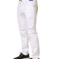Dolce & Gabbana White Cotton Ripped Slim Fit Men Denim Jeans