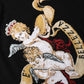 Dolce & Gabbana Black Angels Wool Crew Neck Pullover Sweater