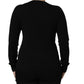 Dolce & Gabbana Black Angels Wool Crew Neck Pullover Sweater