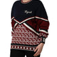 Dolce & Gabbana Blue Red Paneled 'Royals' Patch Sweatshirt Sweater