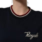 Dolce & Gabbana Blue Red Paneled 'Royals' Patch Sweatshirt Sweater