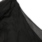 Dolce & Gabbana Black Wrap Sheer Chiffon One Shoulder Top