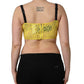 Dolce & Gabbana Yellow Cotton Crepe Chiffon Crop Bralette Top