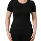 Dolce & Gabbana Black Cotton Round Neck Short Sleeve T-shirt