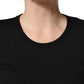 Dolce & Gabbana Black Cotton Round Neck Short Sleeve T-shirt