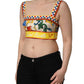 Dolce & Gabbana Multicolor Majolica Print Cotton Crop Top