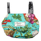 Dolce & Gabbana Turquoise Vegetable Print Silk Crop Tank Top
