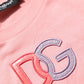 Dolce & Gabbana Pink Cotton DG Logo Round Neck Tank T-shirt